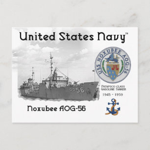 USS NOXUBEE AOG-56 BENZINE TANKER - ANSICHTKAART BRIEFKAART