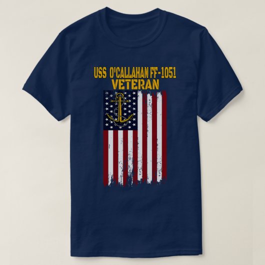 USS OCallahan FF1051 Fregat Veterans Day Fathers T-shirt (Design voorkant)