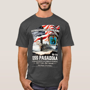 USS Pasadena SSN752 US Navy Onderzeeër T-shirt