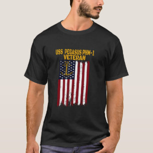 USS Pegasus PHM 1 Patrouilleschip Veterans Day Vad T-shirt