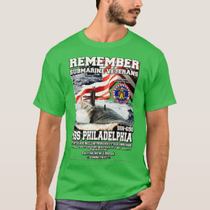 USS Philadelphia SSN690 Onderzeebootveteranen T-shirt