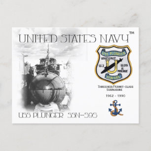 USS Plunger ssn-595 ONDERZEEËR BRIEFKAART