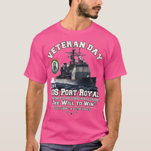 USS Port Royal CG73 Missilekruiser veteranen T-shirt