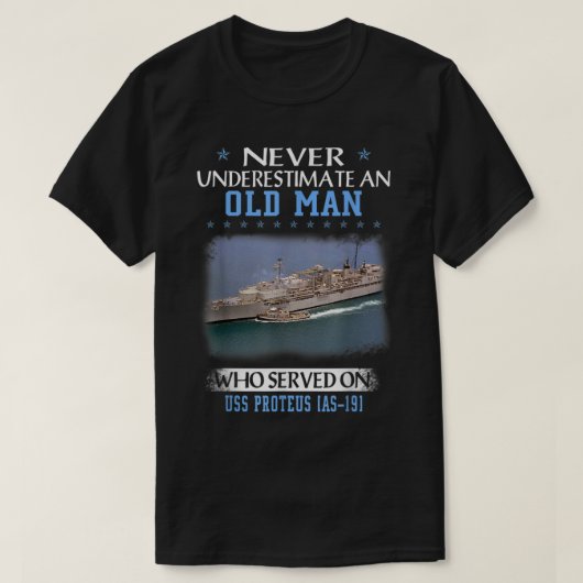 USS Proteus AS19 Veteranendag vaderdag T-shirt (Design voorkant)