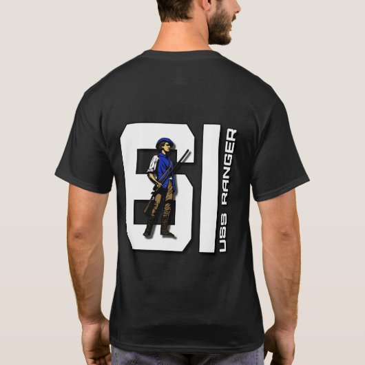 USS RANGER CV-61 SCOUT T-SHIRT (Dos)