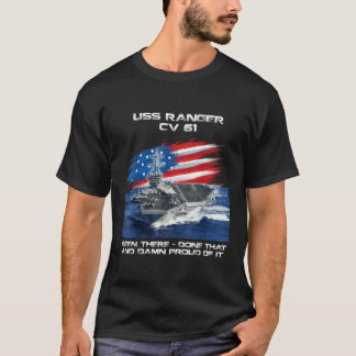 USS Ranger CV 61 Vliegtuig Carrier Veteran USA T-shirt