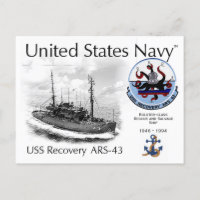 USS RECOVERY ARS-43 REDDING EN BERGING SHI- POSTC