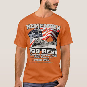 USS Reno CL96 Atlantaclass lichte kruiser veterane T-shirt