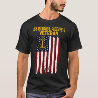 USS Richard L Page FFG5 Fregat Veteranen Dag Vader T-shirt