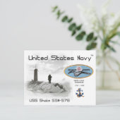 USS SKATE SSN-578 SUBMARINE - CARTE POSTALE (Debout devant)