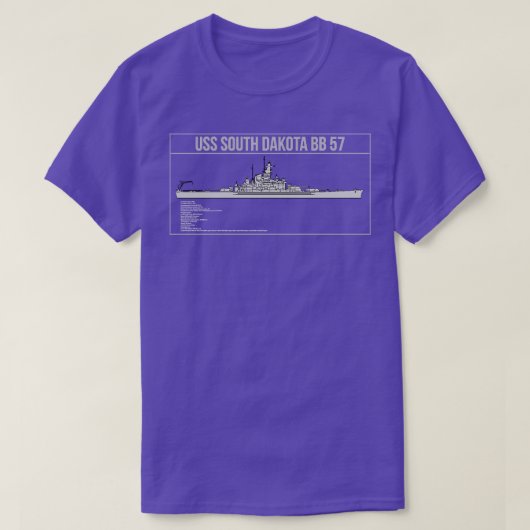 USS South Dakota BB 57 T-shirt (Design voorkant)