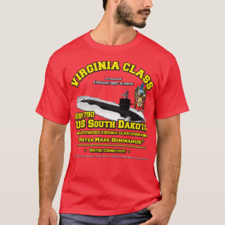 USS South Dakota SSN790 Marine Onderzeeër T-shirt
