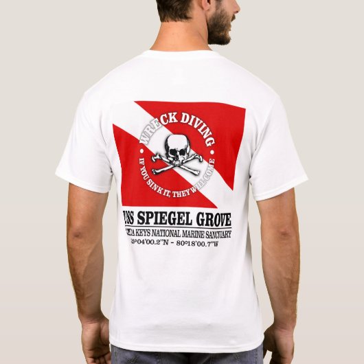 USS Spiegel Grove (beste wrakken) T-shirt (Achterkant)