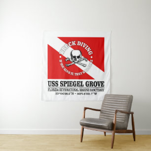 USS Spiegel Grove (beste wrakken) Wandkleed