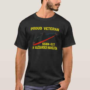 USS SSBN 617 Submarine Veterans Day Vaderdag G T-shirt