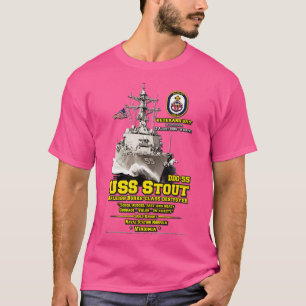 USS Stout DDG55 Destroyer Veteranen T-shirt