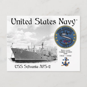 USS SYLVANIA ATS-2 GEVECHTSVOORRAADSCHIP BRIEFKAART