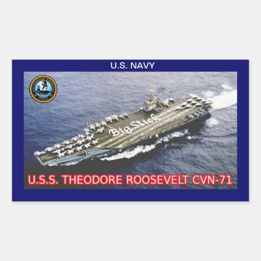 USS Theodore Roosevelt CVN-71 Sticker (Voorkant)