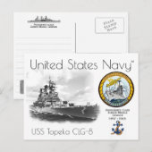 USS TOPEKA CLG-8 CRUISER BRIEFKAART A (Voorkant / Achterkant)