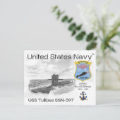 USS TULLIBEE SSN-597 SUBMARINE - CARTE POSTALE (Debout devant)