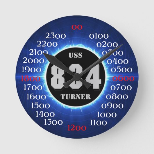 USS Turner (DD-834) (DDR-834) Ronde Klok (Voorkant)
