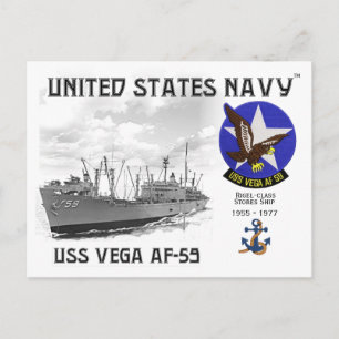 USS VEGA AF-59 WINKELSCHIP - ANSICHTKAART BRIEFKAART
