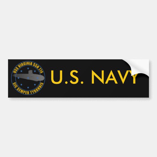 USS Virginia Bumpersticker (Voorkant)