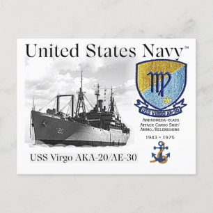 USS VIRGO AKA-20/AE-30 - BRIEFKAART