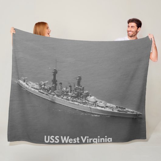 USS WEST VIRGINIA FLEECE DEKEN (In situ)