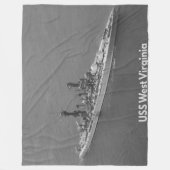 USS WEST VIRGINIA FLEECE DEKEN (Voorkant)