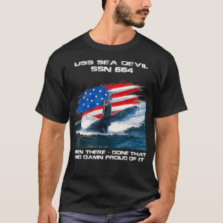 USS Zee Devil SSN664 American Flag Submarine Veter T-shirt