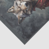 Ussar Wolf in victoriaanse militaire uniform Tissuepapier (Detail)
