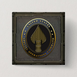 USSOCOM Emblem Vierkante Button 5,1 Cm