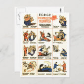 USSR CCCP Propaganda-Posters uit de Koude Oorlog S Briefkaart (Voorkant / Achterkant)