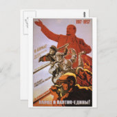 USSR CCCP Propaganda-Posters uit de Koude Oorlog S Briefkaart (Voorkant / Achterkant)