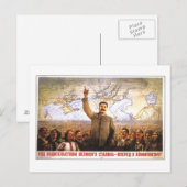 USSR CCCP Propaganda-Posters uit de Koude Oorlog S Briefkaart (Voorkant / Achterkant)