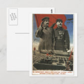 USSR CCCP Propaganda-Posters uit de Koude Oorlog S Briefkaart (Voorkant / Achterkant)