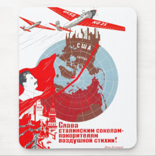USSR CCCP Propaganda-Posters uit de Koude Oorlog S Muismat