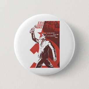 USSR CCCP Propaganda-Posters uit de Koude Oorlog S Ronde Button 5,7 Cm