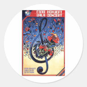 USSR CCCP Propaganda-Posters uit de Koude Oorlog S Ronde Sticker