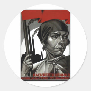 USSR CCCP Propaganda-Posters uit de Koude Oorlog S Ronde Sticker