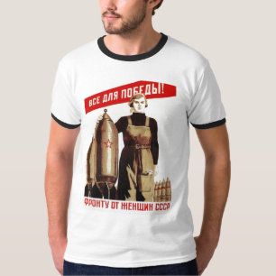 USSR CCCP Propaganda-Posters uit de Koude Oorlog S T-shirt