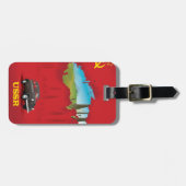 USSR Illustrated map poster Bagagelabel (Voorkant horizontaal)