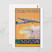 USSR  luchtreisposter teruggezet Briefkaart (Voorkant / Achterkant)