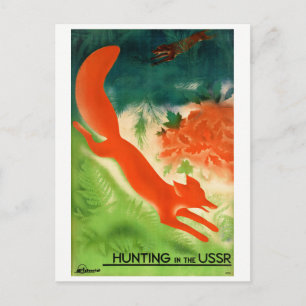 USSR-Poster voor teruggezet hardlopen Briefkaart