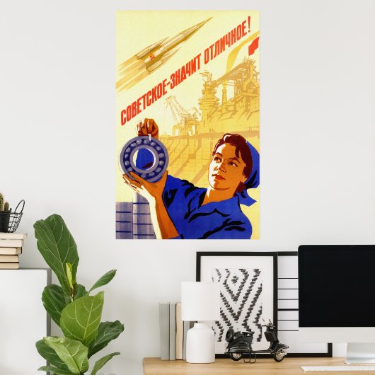 USSR-ruimteprogramma Poster (Thuiskantoor)
