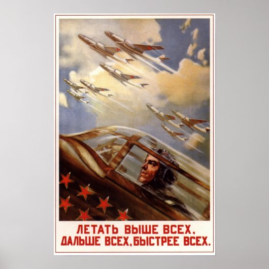 USSR Sovjet Aviation 1954 Poster (Voorkant)