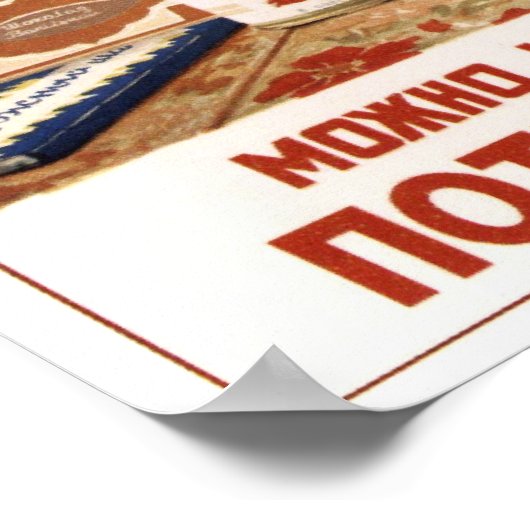 USSR Sovjet Beverage and Food Adverteren 1954 Poster (Hoek)