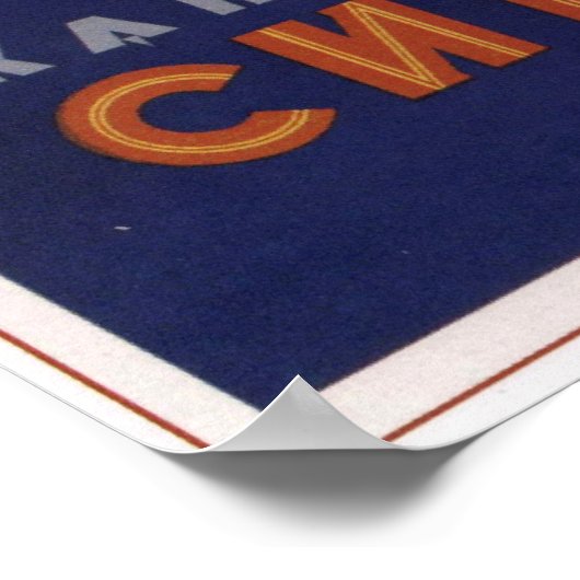 USSR Sovjet Kapitein Cigars Adverteren 1939 Poster (Hoek)