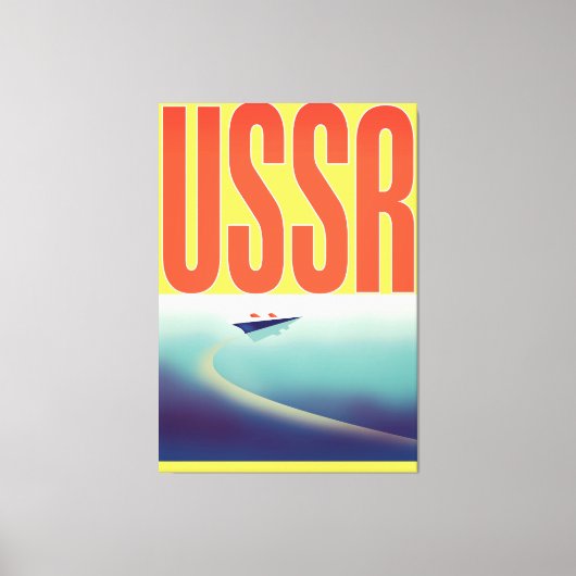 USSR Sovjet reisposter Canvas Afdruk (Voorkant)